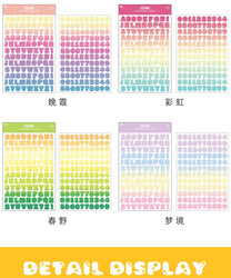 2 sheets Ins Kawaii Alphabet Letter Number Stickers Scrapbooking Decorative Sticker DIY Diary Album Stick Label Stationery (ONLINE ORDER ONLY)