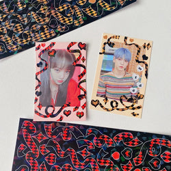 Korean Ins Checkerboard Lattice Ribbon Sticker Idol Card Hand Account DIY Diary Decoration Stickers Creative Stationery (ONLINE ORDER ONLY)
