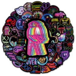 10/30/50/100PCS Bright Neon Signs Sticker Packs (ONLINE ORDER ONLY)
