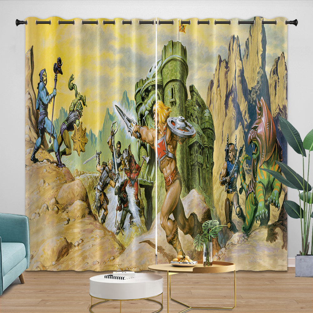 He-Man And The Masters Curtains Blackout Window Drapes Room Decoration (ONLINE ORDER ONLY)