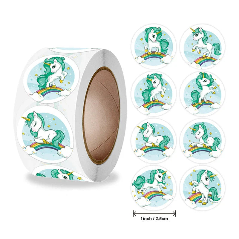 100-500pcs Round Happy Day Stickers For Envelope Seal Labels Gift Packaging Decor Birthday Party Scrapbooking Stationery Sticker (Online Order Only)