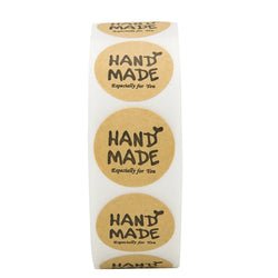 100-500pcs Brown Round HANDMADE Stickers Seal Labels Especially For You Labels Stickers Scrapbooking And Stationery Roll Sticker (Online Order Only)