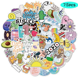 35/50/75PCS Cartoon Simple VSCO Girls Kawaii Stickers For Chidren Toy Waterproof Sticker to DIY Laptop Bicycle Helmet Car Decals (Online Order Only)