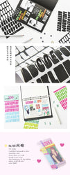 2pcs INS Alphanumeric Sticker Scrapbooking Decoration Photo Album Decor Planner Notebook Labels stickers Kawaii Stationery (Online Order Only)