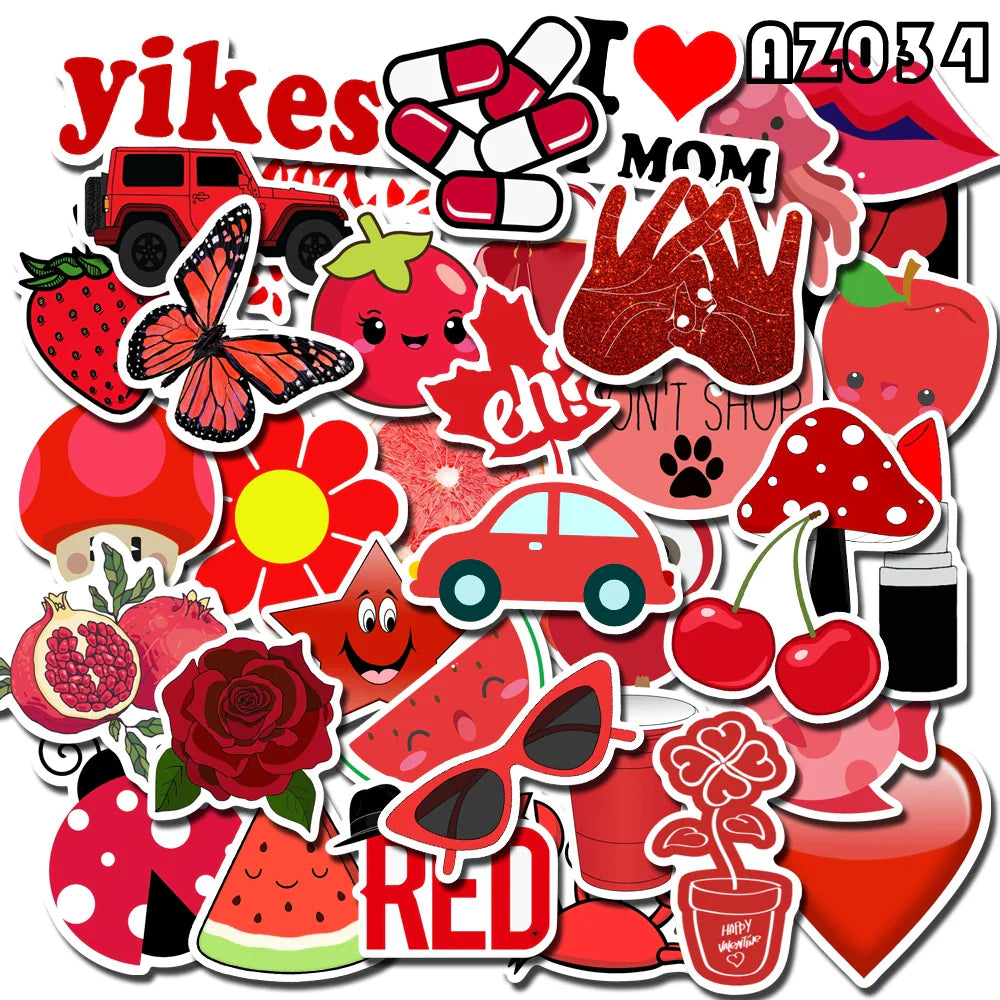 35/50/75PCS Cartoon Simple VSCO Girls Kawaii Stickers For Chidren Toy Waterproof Sticker to DIY Laptop Bicycle Helmet Car Decals (Online Order Only)