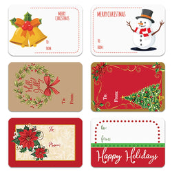 250pcs/roll Christmas Gift Name Tags XMAS Stickers 6 Designs AdhesivePresent Seal Labels Christmas Decals Gift Packag 5*7.5cm (ONLINE ORDER ONLY)