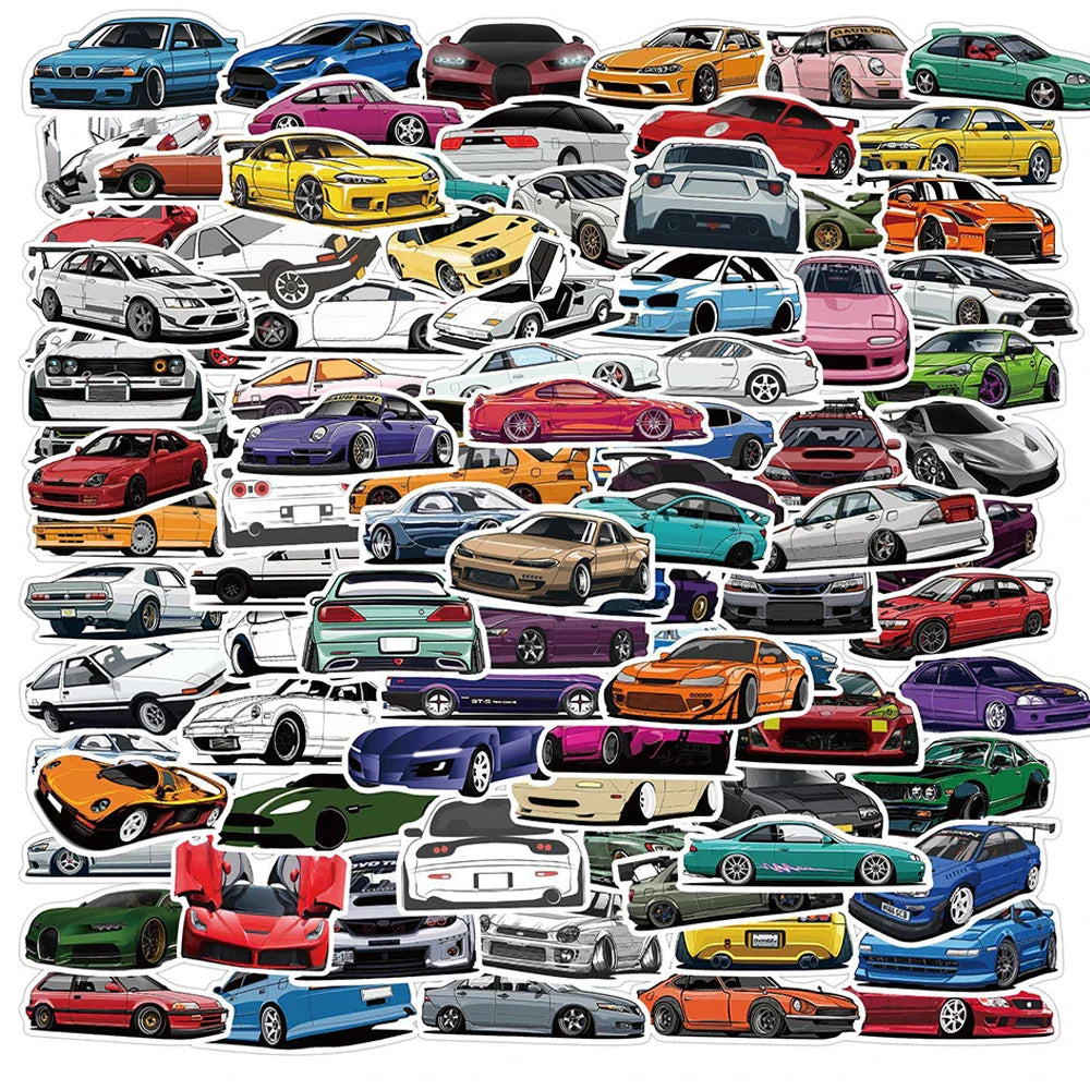 JDM Racing Car Graffiti Stickers Waterproof Decals (10/30/50/100PCS) (ONLINE ORDER ONLY)