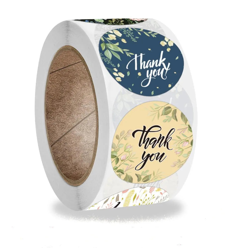 500 Labels Per Roll Thank You Sticker For Seal Label Scrapbooking Christmas Sticke Decoration Sticker Stationery Sticker (ONLINE ORDER ONLY)