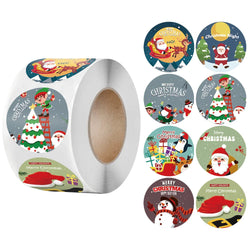 100-500Pcs New Merry Christmas Stickers Gift Packaging Seal Labels for New year decor, Greeting cards, Candy bags Stickers (ONLINE ORDER ONLY)
