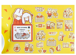 40Pcs/lot Kawaii Crimp Animal Series Decoration Sticker DIY Scrapbooking Label Diary Album Sticker Escolar Cute Stationery Gift (Online Order Only)