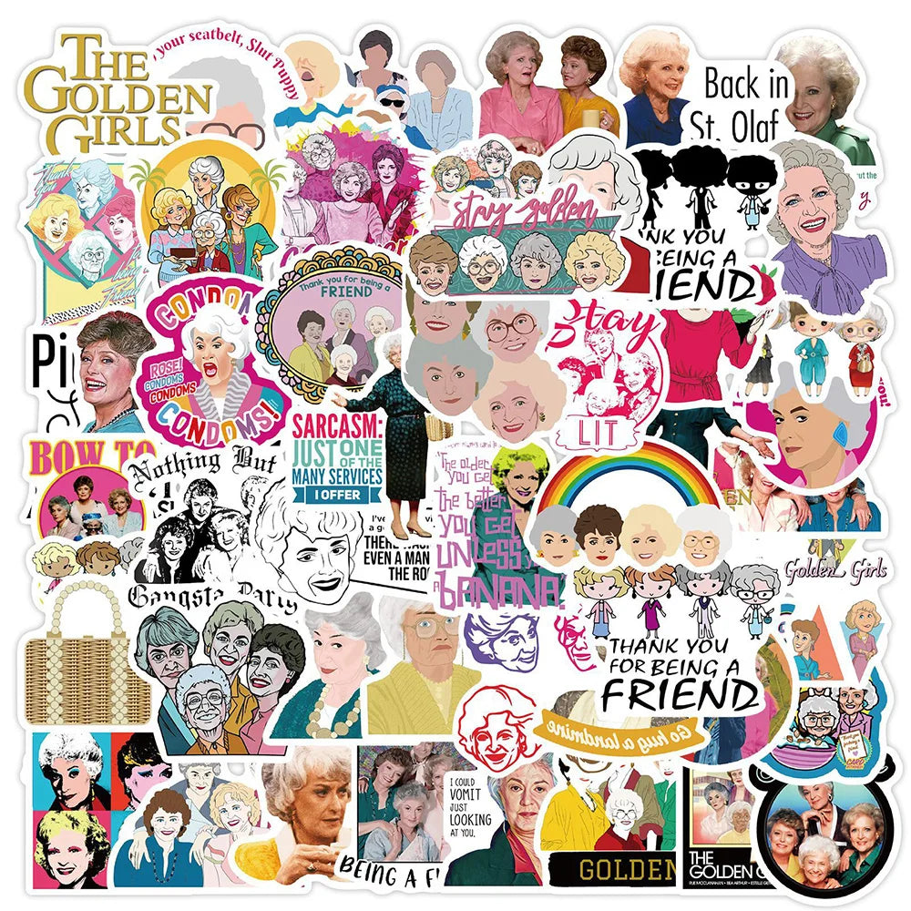 10/30/50PCS The Golden Girls TV Show Sticker Packs (ONLINE ORDER ONLY)