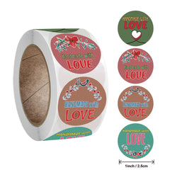 100-500pcs Love Shaped Label Sticker Scrapbooking Gift Packaging Seal Birthday Party Wedding Supply Stationery Sticker (Online Order Only)