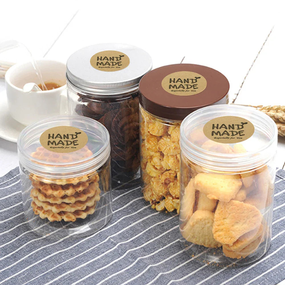 100-500pcs Brown Round HANDMADE Stickers Seal Labels Especially For You Labels Stickers Scrapbooking And Stationery Roll Sticker (Online Order Only)