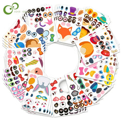 12 Sheets Animal Make-a-Face Stickers Kids DIY Educational Toy (Online Order Only)