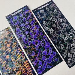 Korean Ins Checkerboard Lattice Ribbon Sticker Idol Card Hand Account DIY Diary Decoration Stickers Creative Stationery (ONLINE ORDER ONLY)