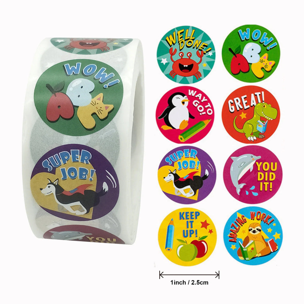 2024New Animals Cartoon Stickers for Kids Classic Toys Sticker School Teacher Reward Sticker Various Styles Designs Pattern (ONLINE ORDER ONLY)