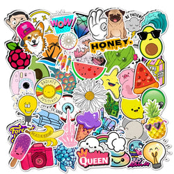 35/50/75PCS Cartoon Simple VSCO Girls Kawaii Stickers For Chidren Toy Waterproof Sticker to DIY Laptop Bicycle Helmet Car Decals (Online Order Only)