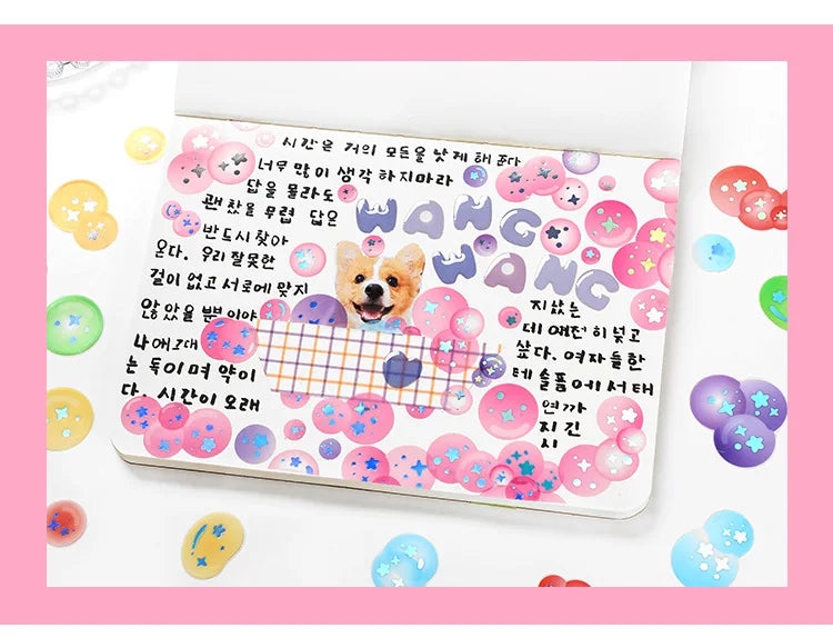 Bubble Soda Series Series Stickers Scrapbooking Decorative Sticker Korean DIY Diary Album Stick Label Kawaii Stationery (ONLINE ORDER ONLY)