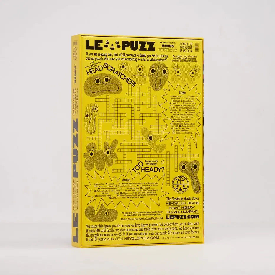 Heads 500 Piece Jigsaw Puzzle Le Puzz (ONLINE ORDER ONLY)