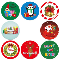 100-500Pcs Candy Bags Box Sticker Gift Sealing Christmas Sticker Thank You Love Wedding Birthday Cookie Bag Kraft Paper Sticker (Online Order Only)