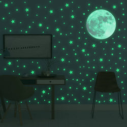 Luminous Moon Stars Wall Stickers for Kids room Bedroom Decor Glow in the dark Earth Wall Decals Noctilucent Stickers Home Decor (ONLINE ORDER ONLY)