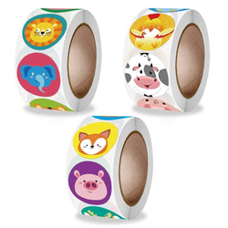 Stickers 500 Pcs/roll Teacher Rewards And Encourages Children Toys Cute Animal Stickers Sealing Stickers (ONLINE ORDER ONLY)