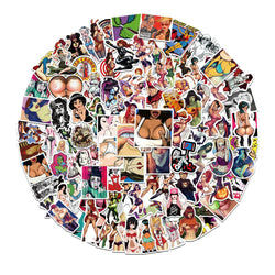Anime Hentai Stickers Pack: Sexy Waterproof Laptop Skateboard Guitar Decor (Online Order Only)
