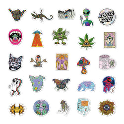 10/30/50pcs Cartoon Psychedelic Gothic Cool Stickers Aesthetic Art Graffiti Decals Skateboard Fridge Guitar DIY Sticker Kids Toy (ONLINE ORDER ONLY)