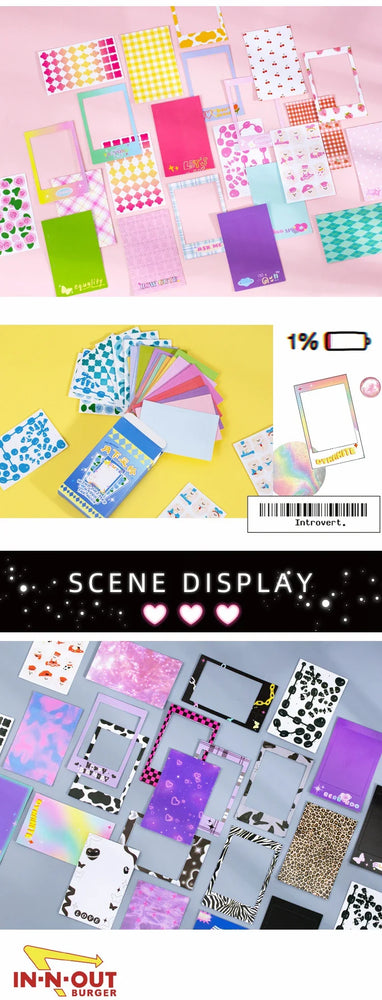 30Pcs Sky Store Photo Frame Decorative Stickers Creative Aesthetics DIY Manual Diary Album Scrapbook Sticker Kawaii Stationery (ONLINE ORDER ONLY)