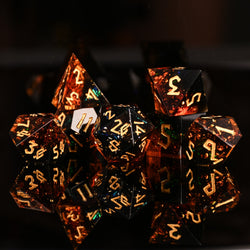 PRE-ORDER || Hellish Rebuke Sharp-Edged Resin Dice Set