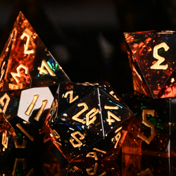 PRE-ORDER || Hellish Rebuke Sharp-Edged Resin Dice Set