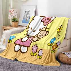 Hello Kitty 2022 Flannel Fleece Blanket Throw Blanket Room Decoration (Online Order Only)