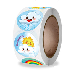 100-500pcs Cute Cartoon Sticker Rainbow Sun Labels Scrapbook Gift Decor Sealing Stickers Children Stationery Stickers (ONLINE ORDER ONLY)