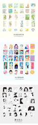 60Pcs/lot Retro Sweet Girl Stickers Scrapbooking Decorative Sticker DIY Diary Album Stick Label Kawaii Stationery (ONLINE ORDER ONLY)