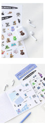 17Pcs Cute Animal Sticker ins DIY Decoration Ablum Diary Scrapbooking Journal Adhesive Sticker Stationery Art Crafts (ONLINE ORDER ONLY)
