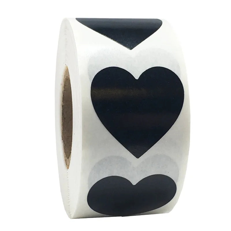 Heart Red Stickers seal labels 50-500pcs Labels stickers scrapbooking for Package and wedding decoration stationery sticker (ONLINE ORDER ONLY)