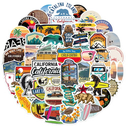 California Graffiti Stickers: Aesthetic Waterproof Decals for Bike, Luggage, Guitar, Laptop, Kids - 10/30/50PCS (Online Order Only)