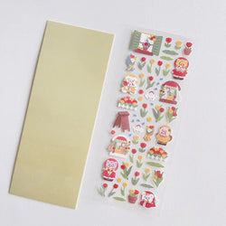 Kawaii Sakura Cat Series Stickers Scrapbooking Decorative Sticker Korean DIY Diary Album Stick Label School Stationery (ONLINE ORDER ONLY)
