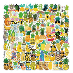 Pineapple Cartoon Stickers Waterproof Decals for Phone Laptop Luggage Guitar (Online Order Only)