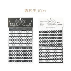 2pcs INS Alphanumeric Sticker Scrapbooking Decoration Photo Album Decor Planner Notebook Labels stickers Kawaii Stationery (Online Order Only)