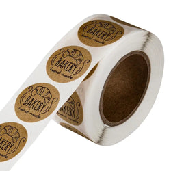 100-500pcs Kraft Paper Hand Made Stickers "bakery" Scrapbooking For Cookie Boxes Seal Labels Sticker Cute Stationery (Online Order Only)