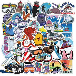 10/30/50 Pcs Winter Skiing Snow Mountain Graffiti Stickers For Laptop Skateboard Refrigerator Ski Decal Stickers Kids Gift Toy (Online Order Only)