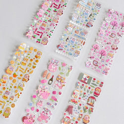 Kawaii Sakura Cat Series Stickers Scrapbooking Decorative Sticker Korean DIY Diary Album Stick Label School Stationery (ONLINE ORDER ONLY)