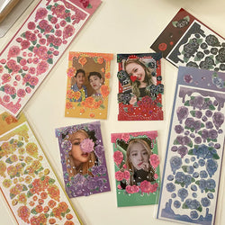 Ins Melting Rose Sticker Hand Account Scrapbooking Decorative Sticker DIY Diary Album Stick Label Korean Stationery (ONLINE ORDER ONLY)