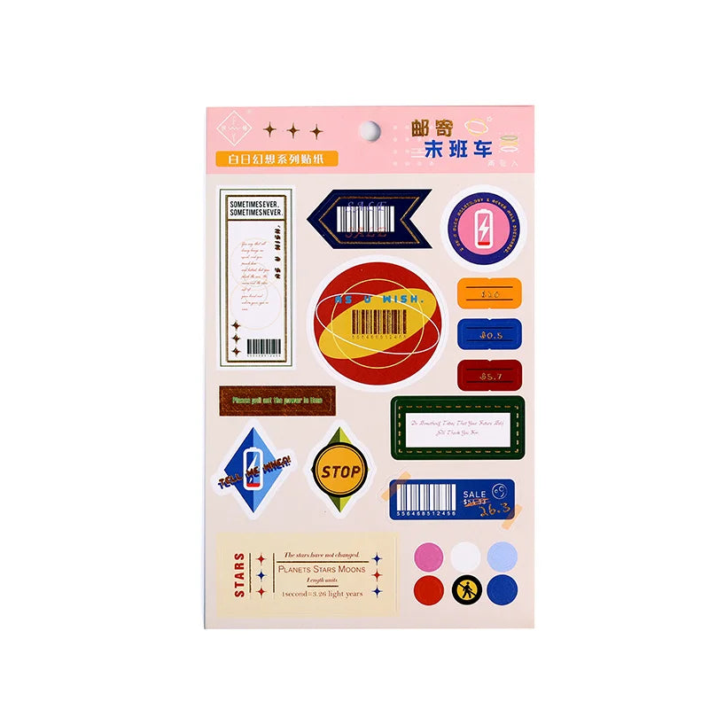 2Pcs Daydream Series Sticker Hand Account DIY Album Decoration Scrapbooking Stickers Kawaii Cartoon Stationery (ONLINE ORDER ONLY)