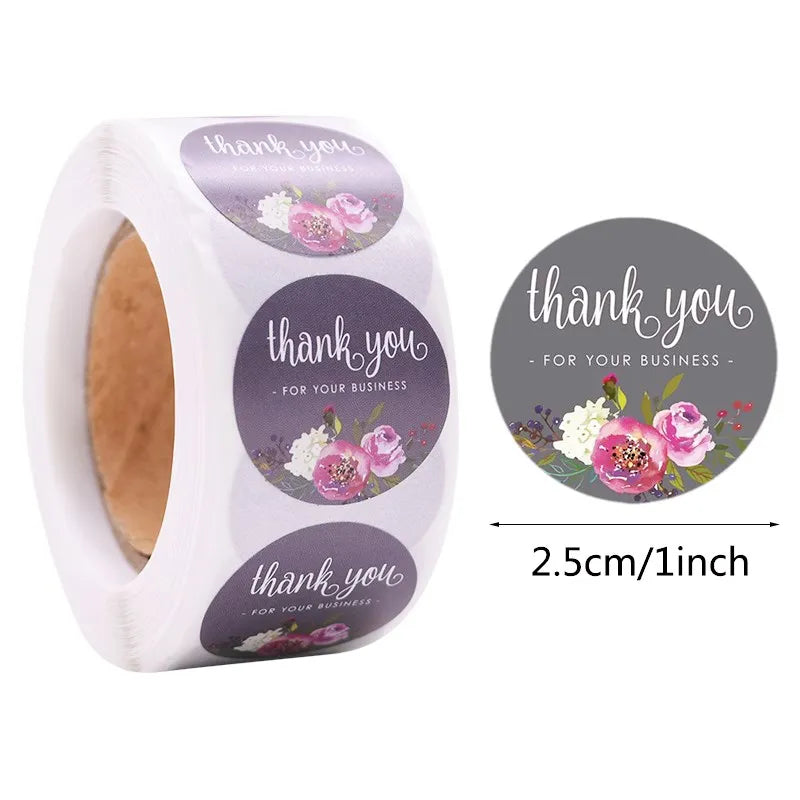 500 Labels Per Roll Thank You Sticker For Seal Label Scrapbooking Christmas Sticke Decoration Sticker Stationery Sticker (ONLINE ORDER ONLY)