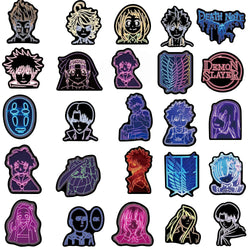 10/30/50PCS Neon Light Anime Stickers Mix Jujutsu Kaisen Hunter×Hunter Stickers DIY Car Phone Laptop Bike Toy Sticker for Kids (Online Order Only)