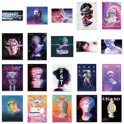 10/20/40pcs Punk Vaporwave Psychedelic Sticker Packs (ONLINE ORDER ONLY)