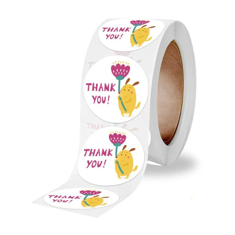 Round Sunflowe Stickers 500pcs Paper Adhesive Labels For Festival, Baby Shower Party Decorative Envelope Seal Gift Wrap (ONLINE ORDER ONLY)