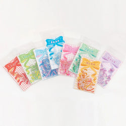 40Pcs/pack Heart Ribbon Series Stickers Hand Account Scrapbooking Decorative Sticker Korean DIY Material Stickers Stationery (ONLINE ORDER ONLY)